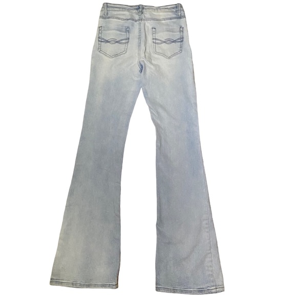 Juniors Light-Wash Bootcut Flare Indigo Rein Jeans Size 1 - Picture 4 of 4